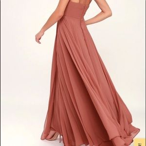 Lulus Rusty Rose maxi dress XS